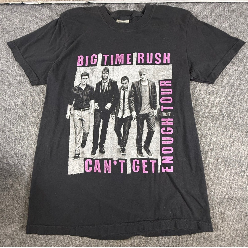 Comfort Colors Big Time Rush Tour T-Shirt Unisex Small Black Good 2023 Band Tee